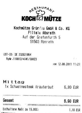 vgvk H�ffner Kochm�tze Restaurant